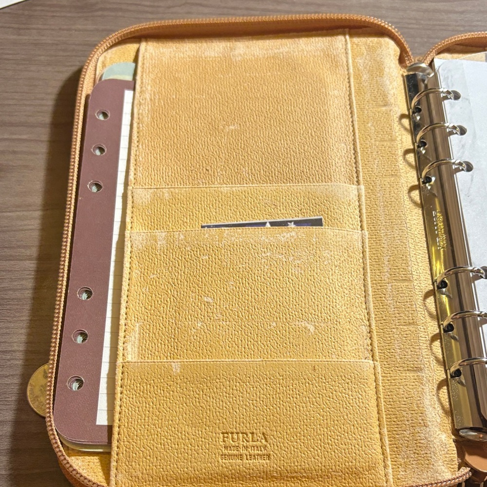 Furla Tan Ostrich-Embossed Planner - Picture 3 of 6